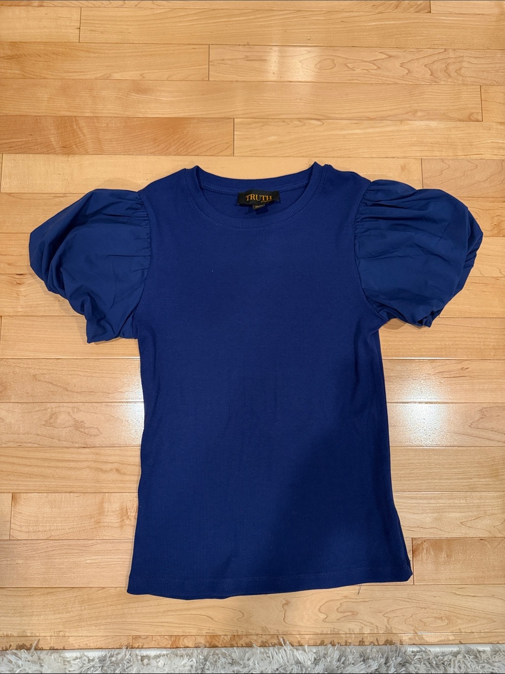 Truth Blue Puff Sleeve Top